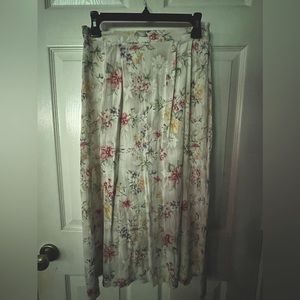 Floral midi skirt